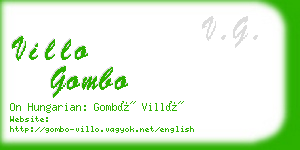 villo gombo business card